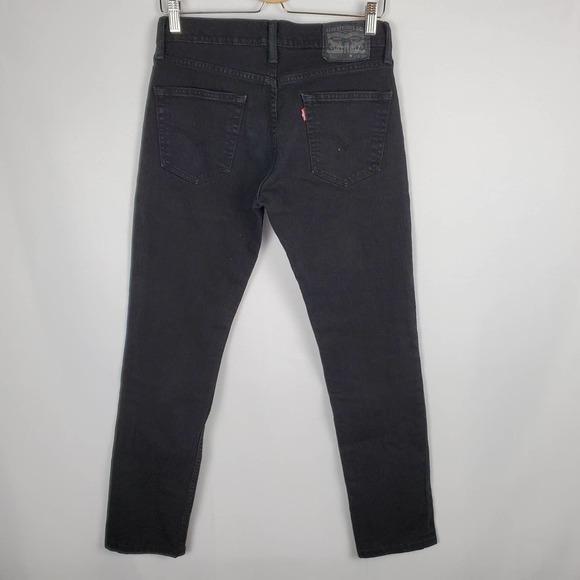 Levis 511 Men Denim Stone Wash Dark Slim Fit Zip Fly Casual Jeans Size 29x30 - Picture 5 of 11